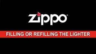 Zippo Instructional Filling or Refilling the Lighter [upl. by Rafaelia]