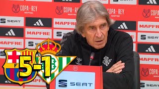 Rueda prensa PELLEGRINI FC BARCELONA 51 REAL BETIS [upl. by Ilujna]