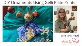 DIY Ornaments Using Gelli Plate Prints [upl. by Fesoy851]