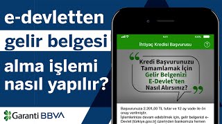 Gelir Belgenizi EDevletten Nasıl Alırsınız [upl. by Jenda]