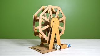 How to make a cardboard Ferris wheel powered by DC battery [upl. by Lorens308]