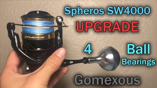 Shimano Spheros 4K UPGRADING  Bearing and Gomexus [upl. by Field]