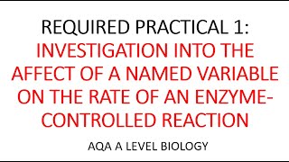 REQUIRED PRACTICAL 1 AS  AQA A LEVEL BIOLOGY [upl. by Elodie]