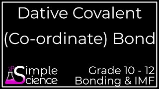 Dative Covalent Coordinate Bonding [upl. by Armilla137]