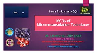 Microencapsulation Techniques MCQssaiedupharmaa ndds crdds [upl. by Desai]