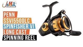 Penn SSVI5500LC Spinfisher VI Long Cast Spinning Reel  JampH Tackle [upl. by Reywas259]