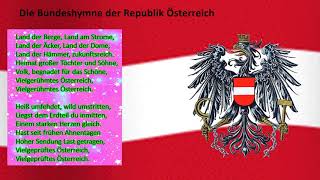 Österreichische Hymne Text [upl. by Anawat995]