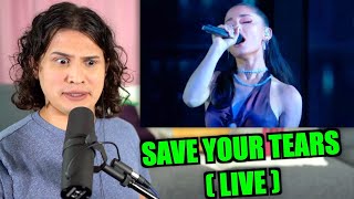 Vocal Coach Reacts to Save Your Tears Live [upl. by Llerrahs]