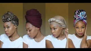 4 Quick amp EASY HeadwrapTurban Styles Short Natural Hair amp TWA Friendly [upl. by Chita]