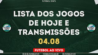 Lista dos Jogos de Hoje  Como Assistir Futebol Ao Vivo na TV e Guia dos jogos na Internet 0408 [upl. by Orodisi]