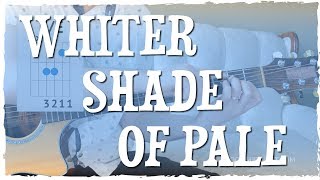 quotA Whiter Shade of Palequot Easy Guitar Tutorial  Procol Harum [upl. by Maroney]