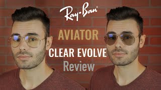 RayBan Aviator Clear Evolve Review [upl. by Anierdna]