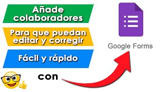 ¿Cómo añadir Colaboradores en Formularios de Google Google Forms [upl. by Barb]