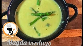 como hacer crema o sopa de esparragos receta fácil y rapida [upl. by Teerell]