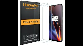 UniqueMe Transparent Tempered Glass Screen Protector Installation Video [upl. by Aikyn]