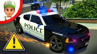 Cartoon with police bandits and supercars Challenge for Heroes [upl. by Olimreh789]