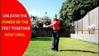 Feet Together Golf Drill Learn The 1 Most Powerful Drill In Golf [upl. by Ataeb]