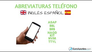 Inglés gratis 31 abreviaturas teléfono [upl. by Arrio]