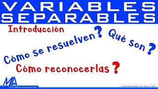 Ecuaciones diferenciales de variables separables  Introducción [upl. by Aitnom]