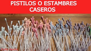 Como hacer PISTILOS o ESTAMBRES para flores con materiales que tenemos en casa 🌺🌺🌺 [upl. by Oigres]