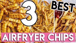 3 BEST Air Fryer Chips Recipes Ninja Foodi XL Chips French Fries amp Crinklecut AG551UK [upl. by Tjaden]