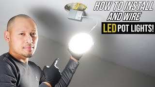 How To Install Pot Lights In Living Room Ceiling  Thin Recessed LED Dimmable Lights For Beginners [upl. by Penelope]