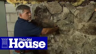 How to Repoint a Stone Foundation  This Old House [upl. by Aicilra747]