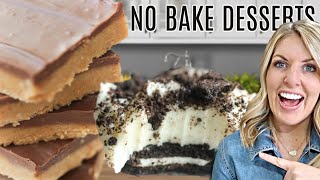 3 Easy DUMP AND GO No Bake Desserts [upl. by Kinelski]