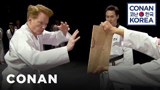 Conan Becomes A Tae Kwon Do Master  CONAN on TBS [upl. by Laersi]