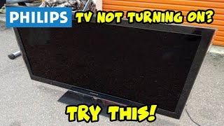 How to Fix Your Philips TV That Wont Turn On  Black Screen Problem [upl. by Rheingold115]