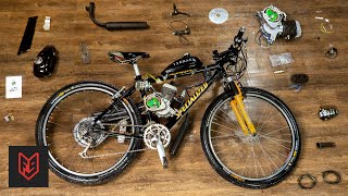 How to Build a 2Stroke Motorized Bicycle in 6 Minutes [upl. by Desberg]