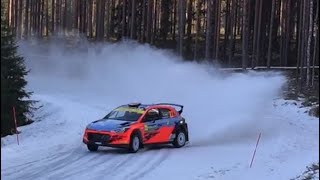 WRC Rally Sweden Friday 2020  Action [upl. by Kinimod]