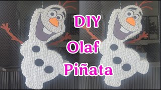 DIY FROZEN OLAF PIÑATA  IDEA HOW TO MAKE cómo hacer olaf piñata lourdestinydiy [upl. by Ynettirb]