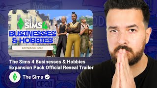 Reacting to The Sims 4 Businesses amp Hobbies Expansion Trailer [upl. by Akirderf]