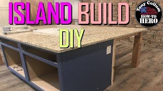 EASY CUSTOM KITCHEN ISLAND BUILD  with plans [upl. by Eemaj]