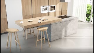 BREAKFAST TOP Sliding Kitchen Island Extension  BOX15 [upl. by Merat]