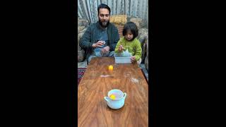 Put The Ball On Tea Cup Game And Playing With Daughter [upl. by Gosney]