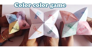 Color Color which Color do you want  Origami  Fortune Teller [upl. by Nabila]