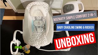 Ingenuity Simple Comfort 2in1 Baby Cradling Swing amp Rocker  Unboxing amp InstallationAssemble [upl. by Oiratno]