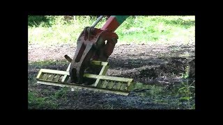 Homemade grading bar for mini excavator grapple attachment [upl. by Jessey]