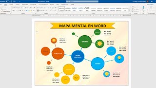 Como hacer un MAPA MENTAL en WORD [upl. by Cordey]