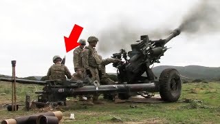 Extremely Powerful M119A3 Howitzer in Action [upl. by Noraa]