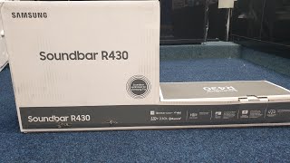 Samsung R430  R450 Soundbar Unboxing and Setup [upl. by Maxma]