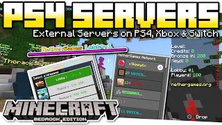 Minecraft Bedrock  PS4 SERVERS  External Servers on ANY Version  Tutorial  PS4  Xbox amp Switch [upl. by Anilra]