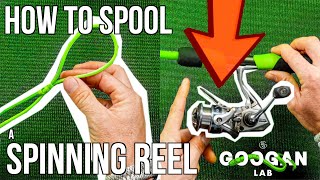 How To SPOOL A SPINNING REEL [upl. by Ecirtemed]