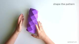 Origami Tutorial  quotYoshimura patternquot three scale variations [upl. by Ottilie]