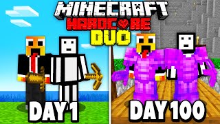 We Survived 100 Days In Hardcore Minecraft  Duo Minecraft Hardcore 100 Days [upl. by Vaasta410]