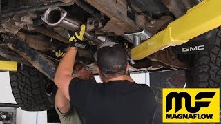 Magnaflow 50 State Legal CAT Converter Install on 53L GM Pickup [upl. by Uba]