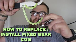 How To Replace A Cog On A Fixed Gear Bicycle [upl. by Pebrook]