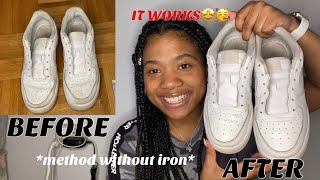 HOW TO UNCREASE AIR FORCE 1S WITHOUT AN IRON [upl. by Nujra]